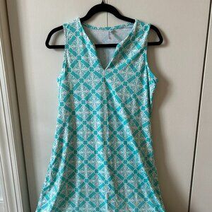 Bright Blue Lulu-B V-Neck Summer/Outdoor Dress